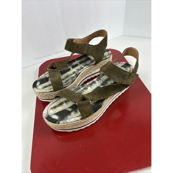 CROWN VINTAGE‎ Korine Espadrille Wedge Platform Sandals Women's Size 7M Beach - Picture 2 of 9